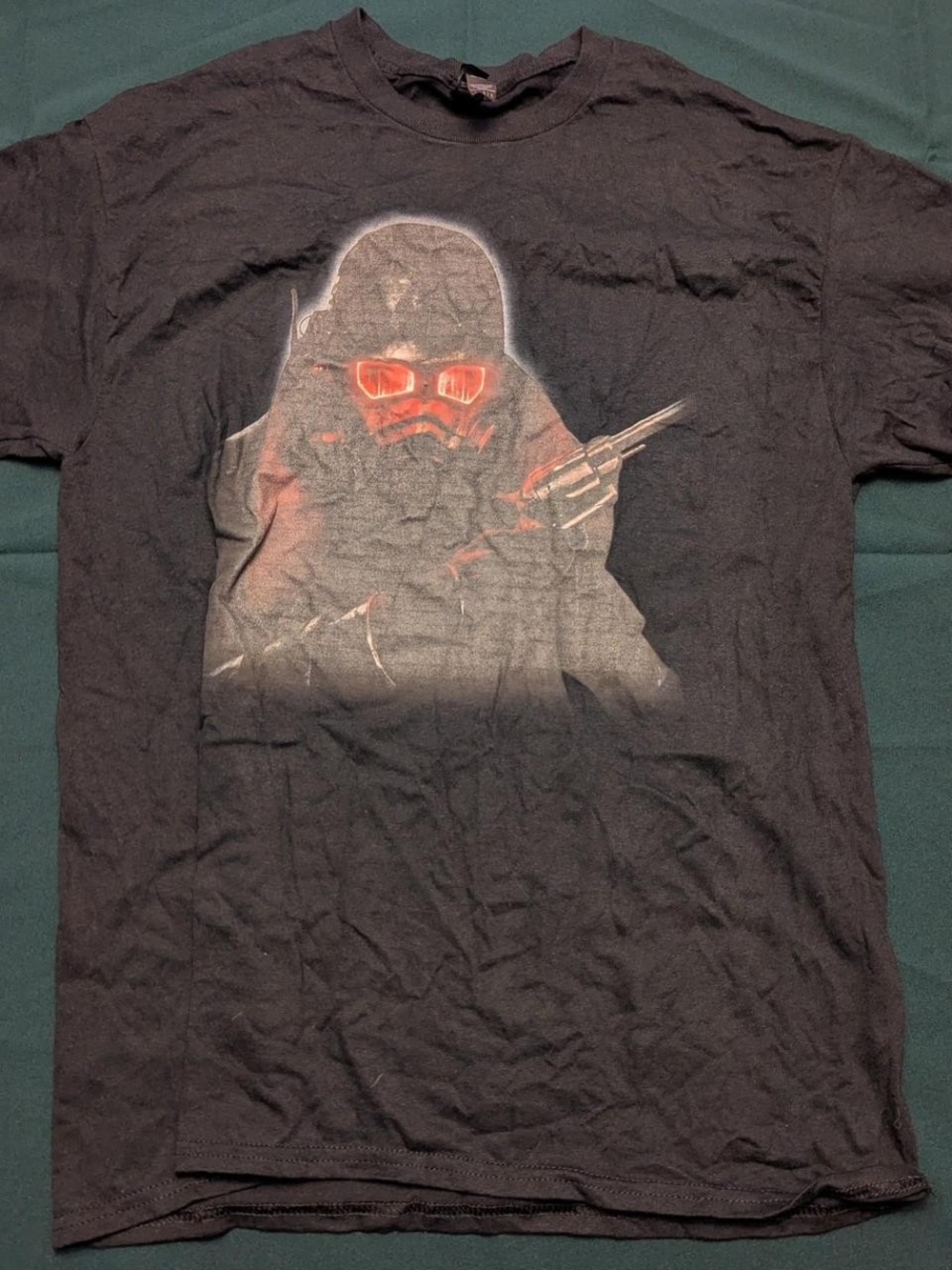 Gildan Black Short-Sleeve Tee with Red Accent Graphic